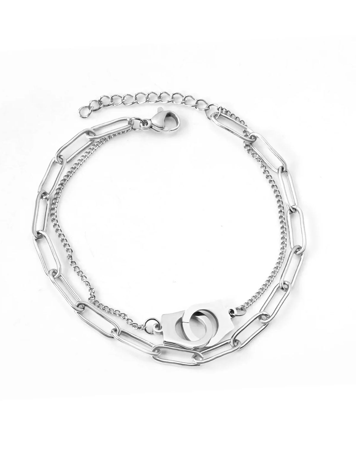 Mini Chain Charm Silver Bracelet