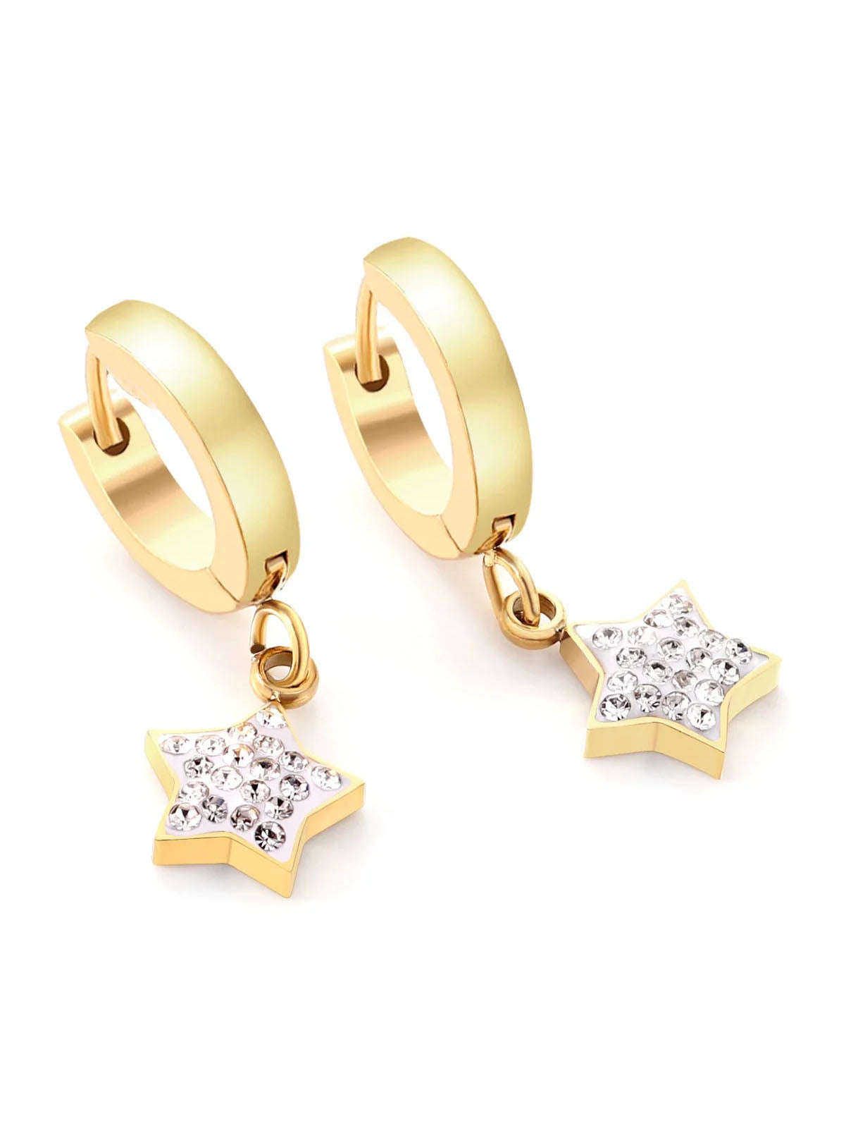 Star Drop hoop earrings