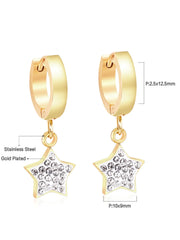 Star Drop hoop earrings