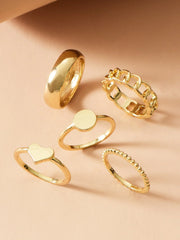 5pcs-heart-decor-ring