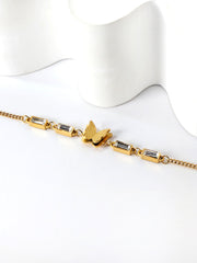 1pc Stainless Steel Butterfly Glossy bracelet