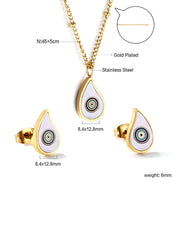 3pcs Eye Pendant With Full Rhinestone Jewelry Set - FD ⚡