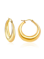 Stainless Steel Hoop Earrings -