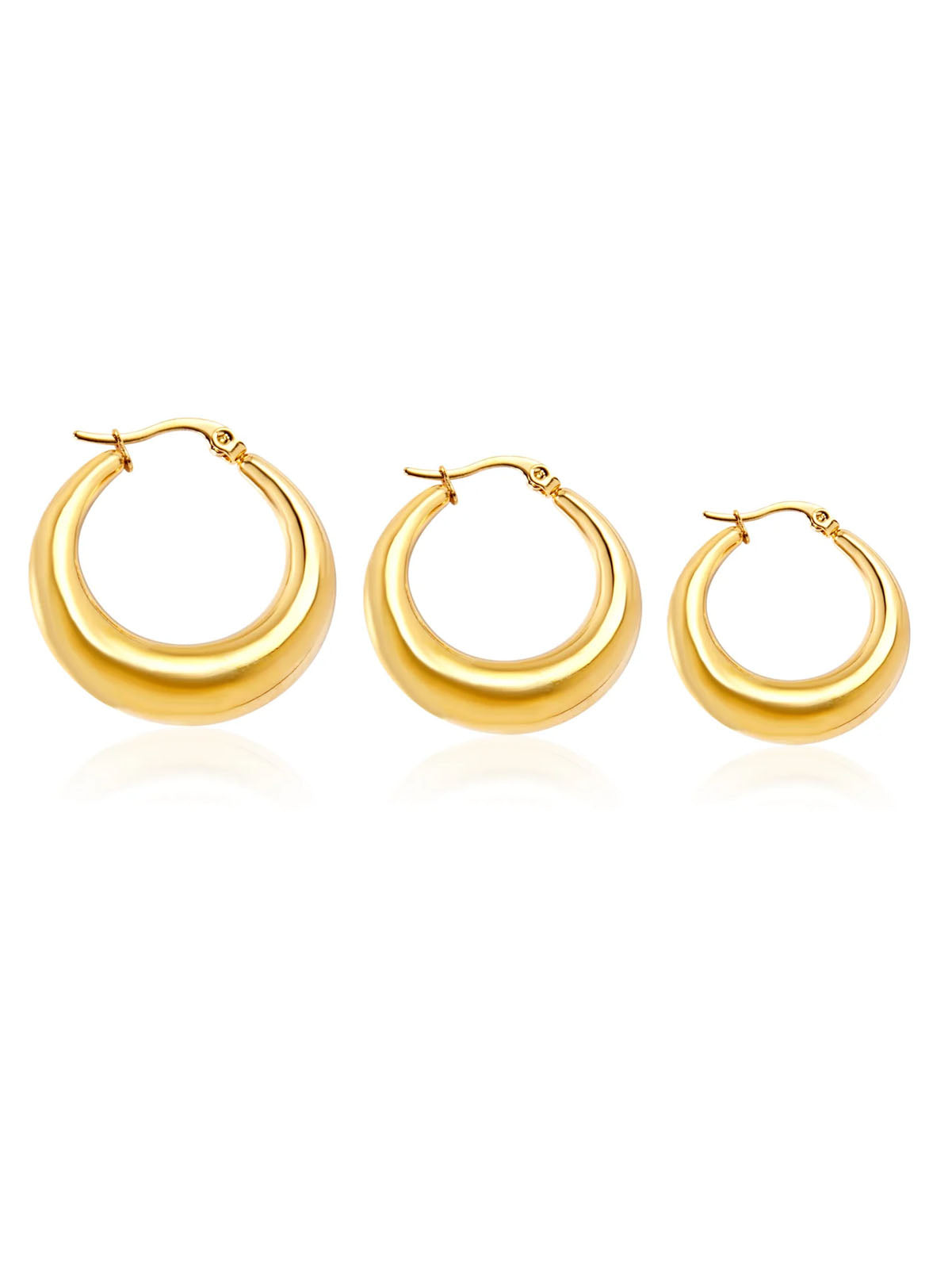 Stainless Steel Hoop Earrings -