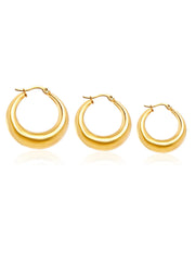 Stainless Steel Hoop Earrings -