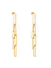 Geometric Metal Long Earrings