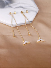 Stainless Steel Charm Drop Earrings