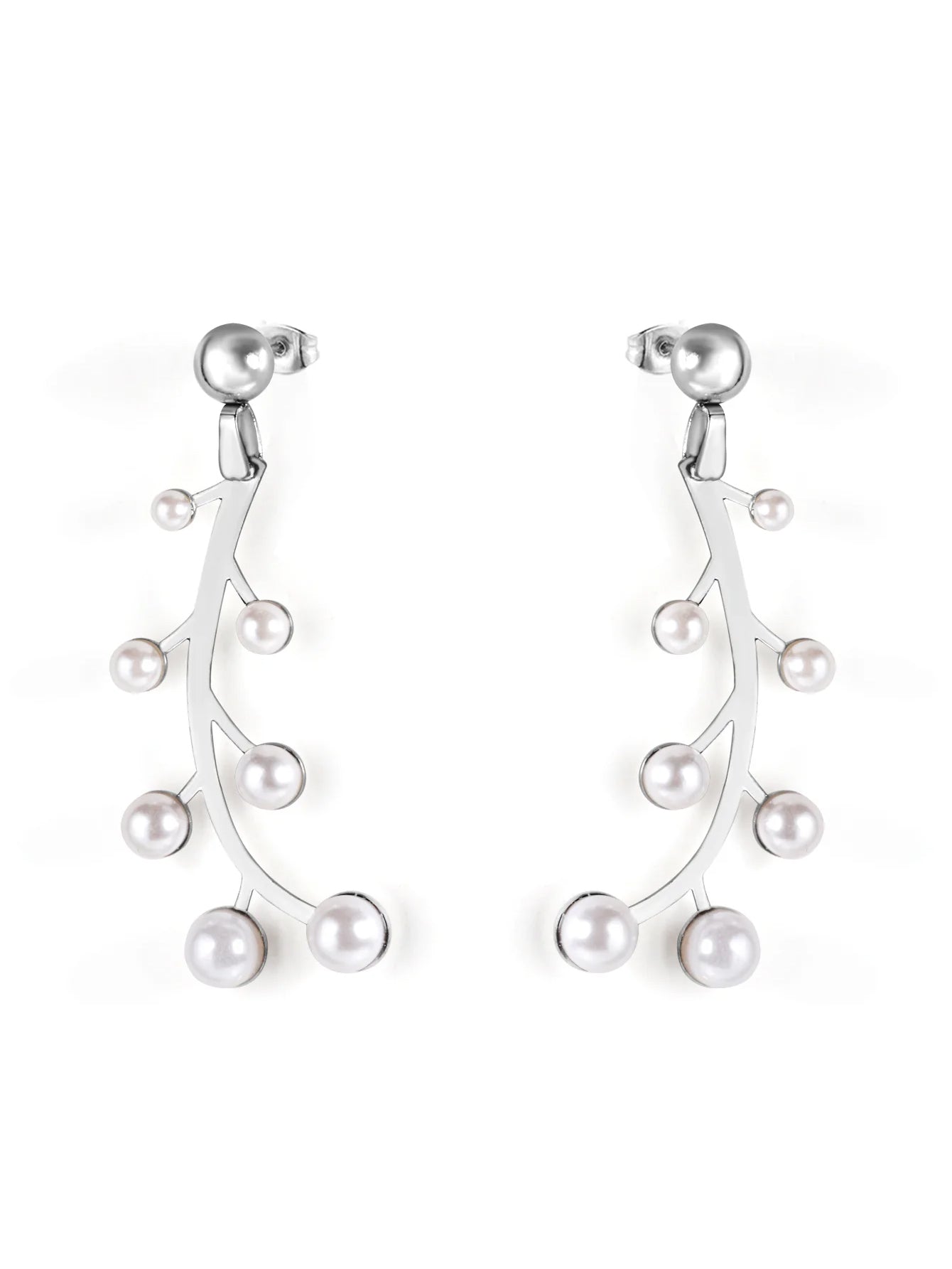 Stainless Steel Diamond Earrings