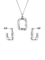 Stainless Steel Earring Necklace Jewelry set