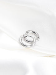 Stainless Steel Round Shaped Hoop Earrings -